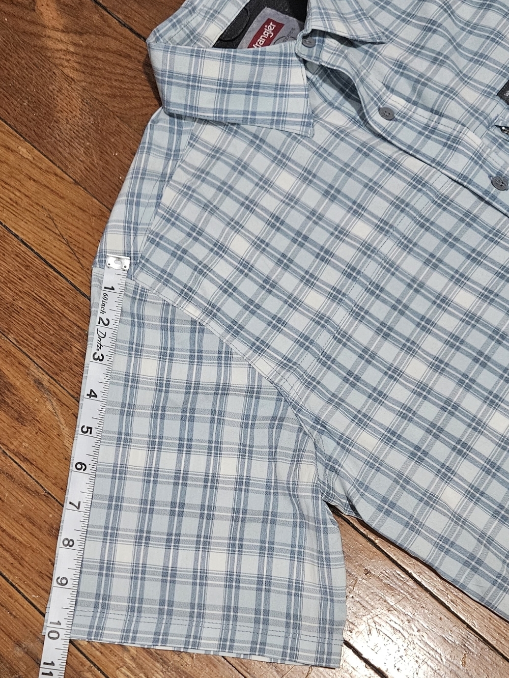 Wrangler Men's Plaid Button-Down Shirt/Short Sleeve/Outdoor/Regular Fit/Size S - Picture 12 of 14
